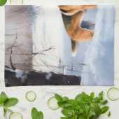 Basenji laat het sneeuwen Kerstmis Theedoek (Gevouwen)