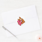 Basenji Love Ronde Sticker (Envelop)