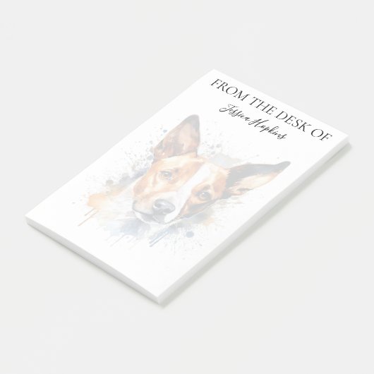 Basenji Lover Monogrammed Dog Post-it® Notes (Schuin)