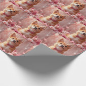 Basenji met Rozen - Valentijnsdag Cadeaupapier (Hoek)