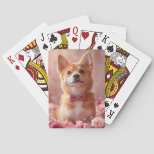 Basenji met Rozen - Valentijnsdag Pokerkaarten