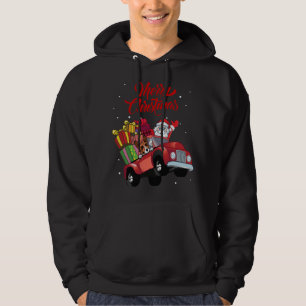Basenji met Sinterklaas in rode vrachtwagenhond Hoodie