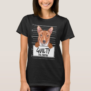 Basenji Mugshot Guilty Dog T-shirt