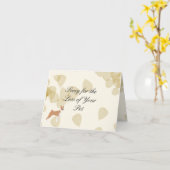 Basenji op Tan Bladeren Kaart (Gele Bloem)