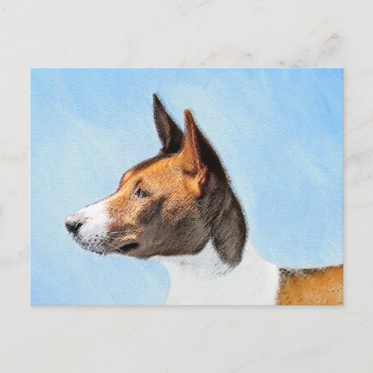 Basenji Painting - Cute Original Art Briefkaart (Voorkant)