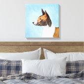 Basenji Painting - Cute Original Art Canvas Afdruk (Insitu (Slaapkamer))