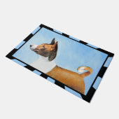 Basenji Painting - Cute Original Art Deurmat (Schuin)