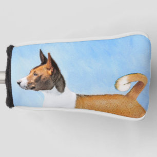 Basenji Painting - Cute Original Art Golfheadcover