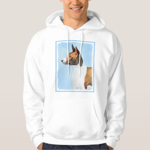 Basenji Painting - Cute Original Art Hoodie