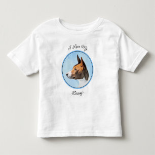 Basenji Painting - Cute Original Art Kinder Shirts
