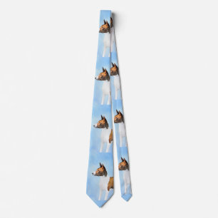 Basenji Painting - Cute Original Art Stropdas