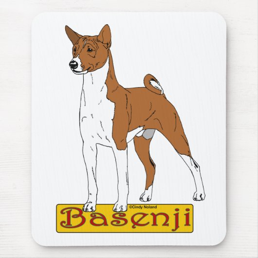 Basenji - Red Muismat (Voorkant)