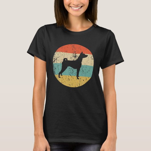 Basenji Retro Basenji Hondenliefhebber T-shirt (Voorkant)