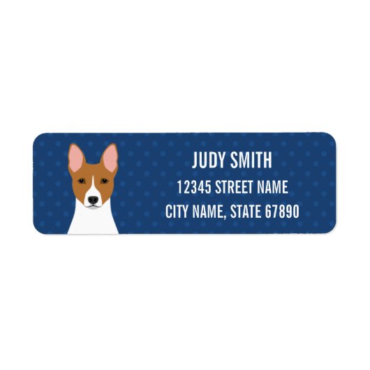 Basenji Return Address Label (Voorkant)