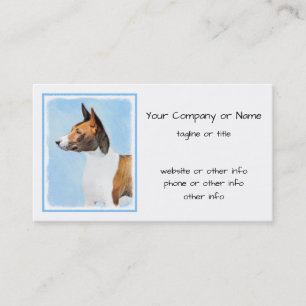 Basenji schilderen - Oorspronkelijke kunst kletsen Visitekaartje