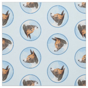 Basenji Schilderij Kastanje Red Brindle Schattigee Stof