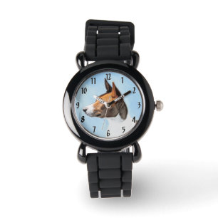 Basenji Schilderij - Mooie Originele Kunst Horloge