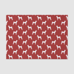 Basenji Silhouettes Pattern Red Tissuepapier