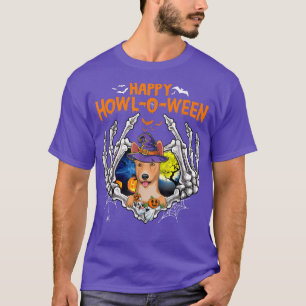 Basenji Skeleton Heart Happy HowlOWeen Costume T-shirt