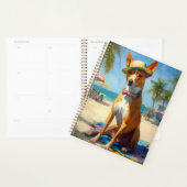 Basenji sur la plage, cadeau d'été pour les amoure (Devant avec enveloppe)