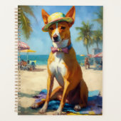 Basenji sur la plage, cadeau d'été pour les amoure (Devant)