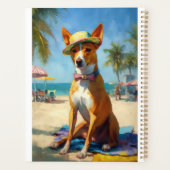 Basenji sur la plage, cadeau d'été pour les amoure (Dos)