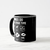 Basenji Things Do Spare Time Funny Dog Mom Dad  Mok (Voorkant links)