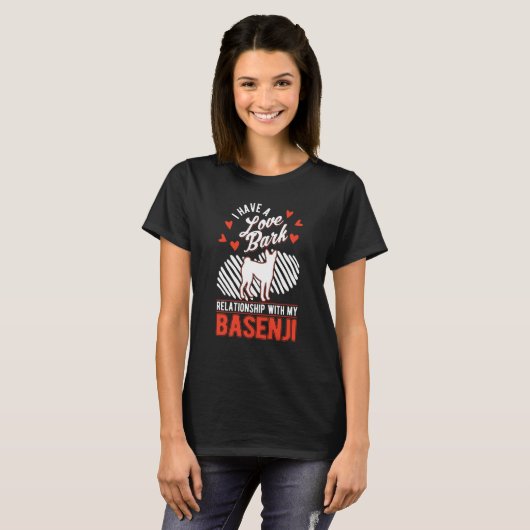 Basenji Valentine's Day Congo Terrier Basenji T-shirt (Voorkant volledig)
