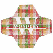 Bases de Tartan à Monogramme de Nom (Plat)