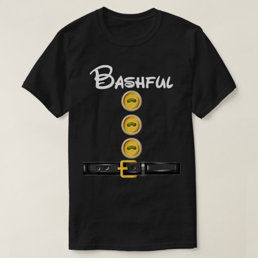 Bashful Dwarf Halloween Costume Funny Idea Bashful T-shirt (Design voorkant)
