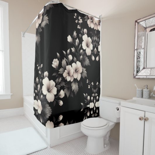 Bashful Hibiscus Douchegordijn (In situ)