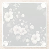 Bashful Hibiscus Glazen Onderzetter (Achterkant)