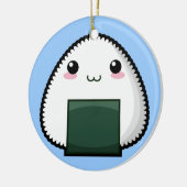 Bashful Onigiri Keramisch Ornament (Links)