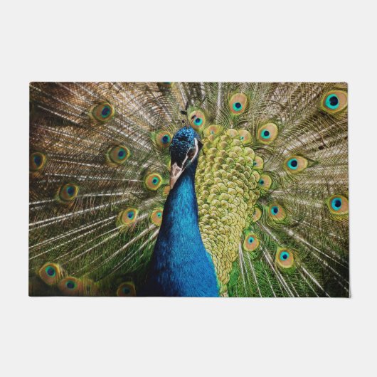 Bashful Peacock Deurmat (Voorkant)