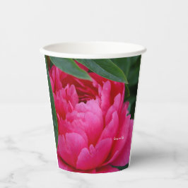 Bashful Pink Peony Papieren Bekers