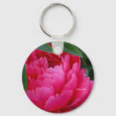 Bashful Pink Peony Sleutelhanger (Voorkant)