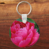 Bashful Pink Peony Sleutelhanger (Achterkant)