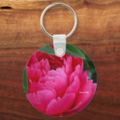 Bashful Pink Peony Sleutelhanger (Voorkant)