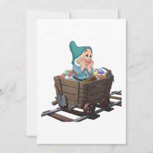 Bashful Sneeuwwitje Mijnkarretje Diamant Kunst Kaart