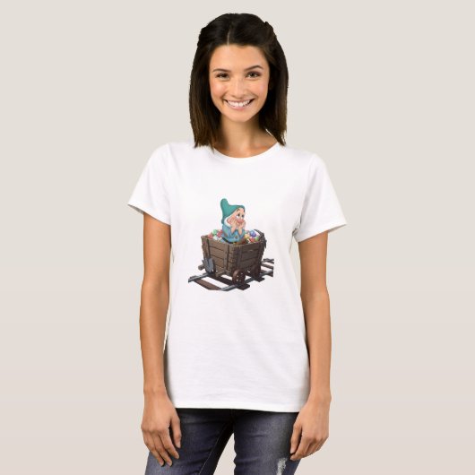 Bashful Snow White Mining Cart Diamond Art T-shirt (Voorkant volledig)