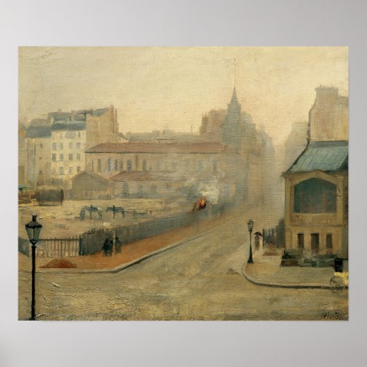 Bashkirtseff - in de mist poster (Voorkant)