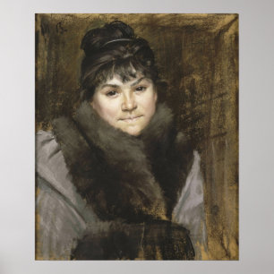 Bashkirtseff - portret van mevrouw X Poster