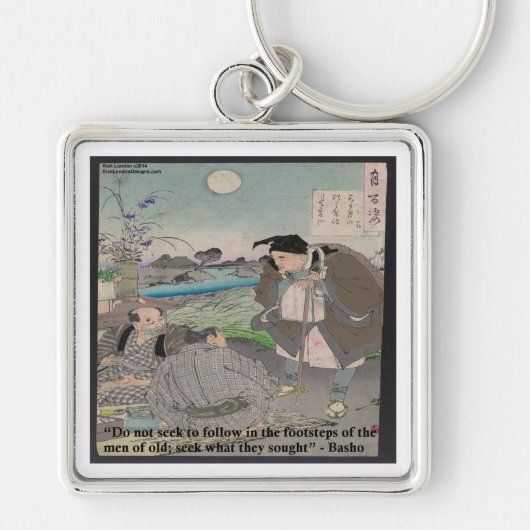 Basho & beroemd citaat sleutelhanger (Voorkant)