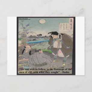 Basho & Beroemde Quote Briefkaart