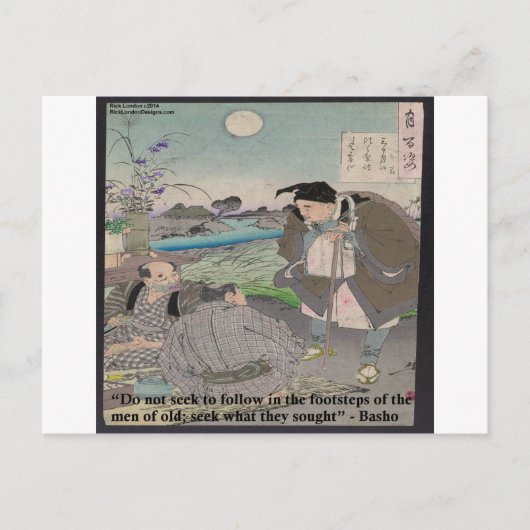 Basho & Beroemde Quote Briefkaart (Voorkant)