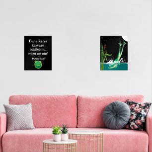 Basho's Frog Haiku Muurkunst Sets