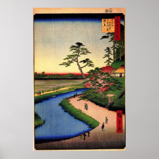 Bashō's Hermitage op Camellia Hill naast de Aque Poster