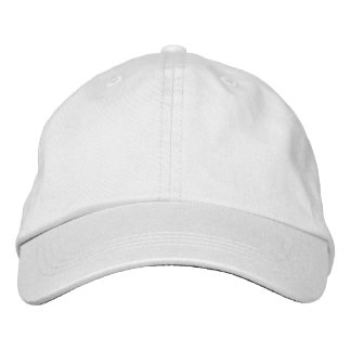 Basic Adjustable White Cap Geborduurde Pet