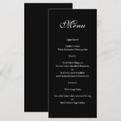 Basic and Elegant black and white Menu (Voorkant / Achterkant)