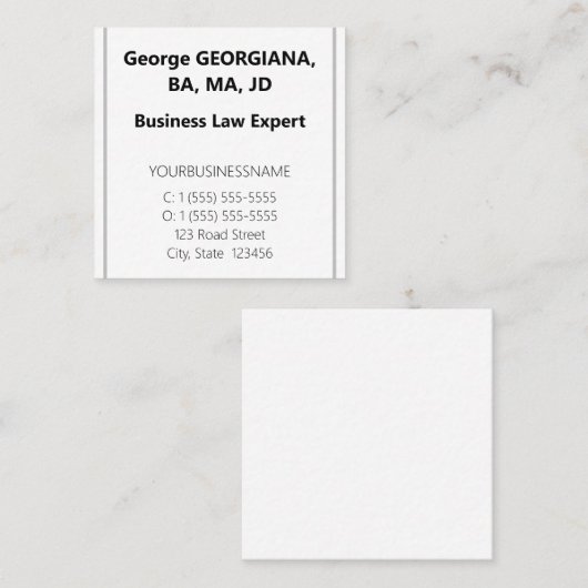Basic Attorney Visitekaartje (Voorkant / Achterkant)